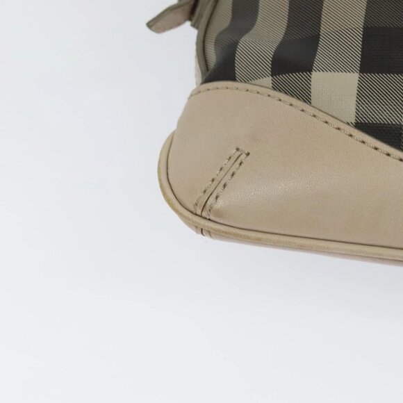 BURBERRY Nova Check Shoulder Bag PVC Khaki Auth BA711 - Picture 4 of 16